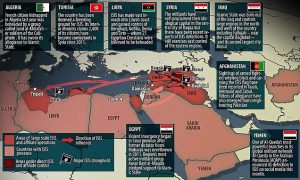 Map shows how ISIS tentacles now reach from Algeria to Afghanistan  Daily Mail Online