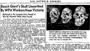 16 historical articles from the New York Times describing excavations of Giant Skeletons - conspiracy