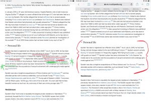 Seems Wikipedia has altered Epstein’s bio already. First screenshot of Epstein’s bio was at 8:27 a.m. The 2nd was at 10:30 a.m. omitting Bill Clinton - conspiracy